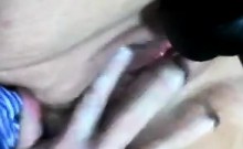Mother With Her Black Dildo Up Close
