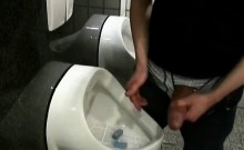 Selfsuck and Cumshot in Public Toilet!