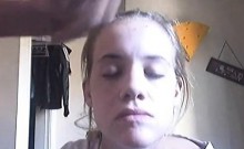 Stupid Girl Getting Jizzed In Front Of The Webcam