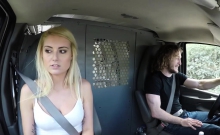 Blonde teen hammered by her new master in a truck