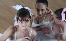 Flexible ballerina teens smashed by a new perv instructor
