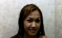 indonesian chick naked in the shower