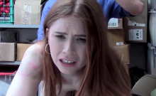 Cute Redhead Teen Shoplifter Got Caught And Punished