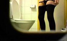 Brunette amateur teen toilet pussy ass hidden spy cam voyeur