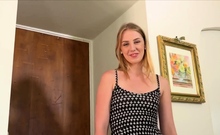 Beautiful teen gets covered by step brothers cum