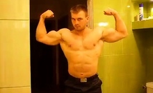 Russian Bodybuilder Strip And Cum