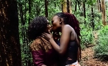 African Amateur Lesbians Outdoor In the Woods