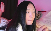 Extreme close up of Japanese teen masturbating Uncensored