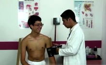 Doctor homo xxx male and physical exam stroke his cock gentl