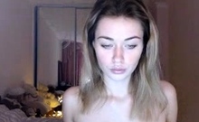 Curly Blonde Teen Records Solo Dildo Masturbation More at