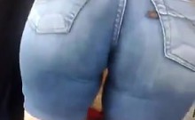Great Ass In Tight Jean Shorts