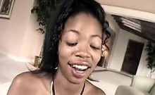 Cute Ebony Girl Gives A Blowjob POV